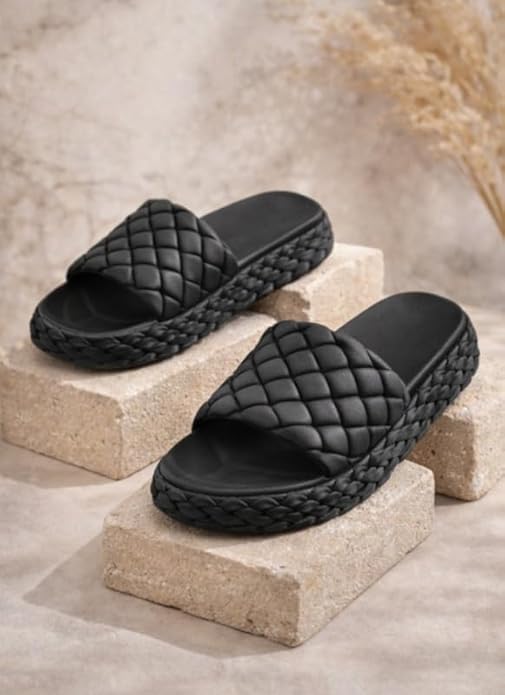 Image of Richmen Women Summer Flip Flop Slippers Casual Pillow EVA Anti-Slip Sole Sandals for Women's & Girls Soft Cushioned Bathroom & Home Slides Rubber Flats