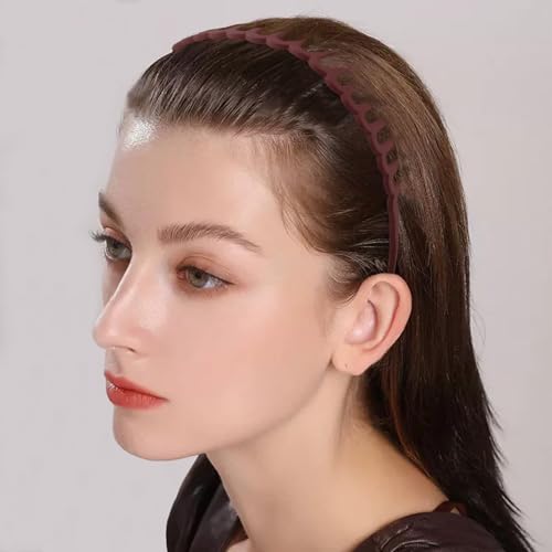 Sheharuhi 6 Pcs Zig Zag Headbands For Women And Girls Shark Teeth Plastic Hair Band 90S Fashion Non Slip Comb Effortless Spike Headband thumb #4
