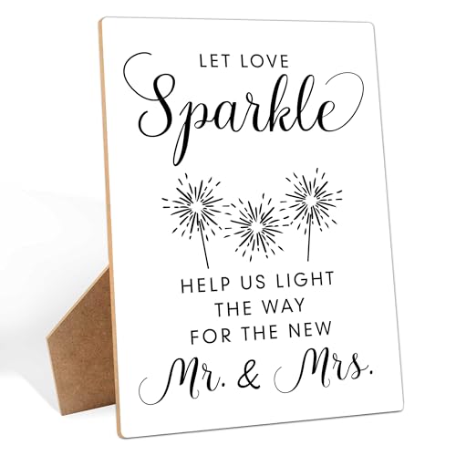 Wedding Sparklers Send Off Sign, Let Love Sparkle...
