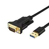 CableCreation USB 3.0 to VGA Cable (FL2000 Chipset), 6 ft USB to VGA Adapter Cord 1080P @ 60Hz, External Video Card Compatible with Windows 10/8 / 7, mac OS, Black