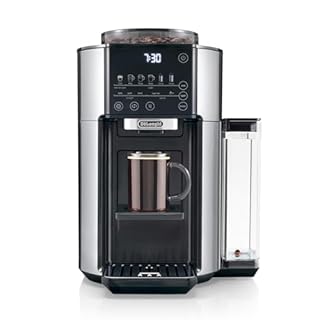 De'Longhi True Brew Drip Coffee Maker, Built in Grinder, Single Serve, 8 oz to 24 oz, Hot or Iced Coffee, Stainless, CAM51025MB