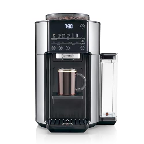 De'Longhi - De'Longhi True Brew Drip Coffee Maker, Built in Grinder, Single Serve, 8 oz to 24 oz, Hot or Iced Coffee, Stainless, CAM51025MB - -16%