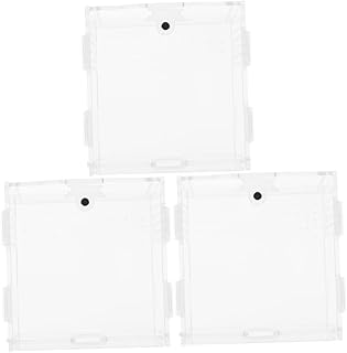 Reptichip 3 Pçs Caixa De Alimentação De Répteis Tarantula Suprimentos Mini Recipientes Caixa De Répteis Transparente Caixas De Alimentação De Répteis Caixa De Alimentação Para