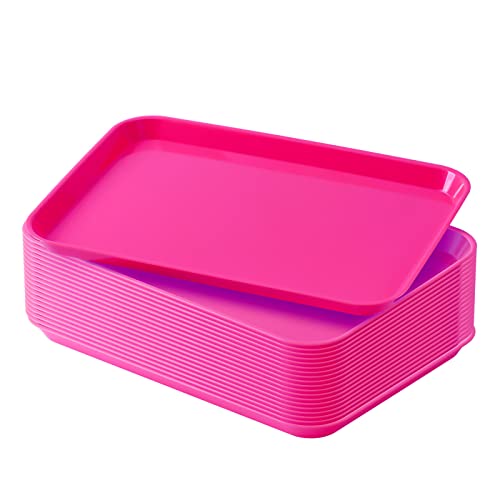 JMU 20 Pcs Hot Pink Dental Procedure Trays Flat Trays Size B 13.25" X 9.75"