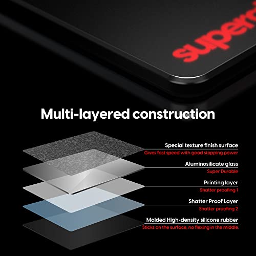 Image of Pulsar Gaming Gears Superglide Pad v1 Glass Mouse Pad, L, Black