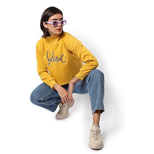 Image of PINACOLADA Women's Colorblock Sweatshirt with Ribbed Hem for Casual Wear | Low-High Neck | Long Sleeve | Button Closure | Cotton Sweatshirt Crafted with Comfort Fit for Everyday Wear