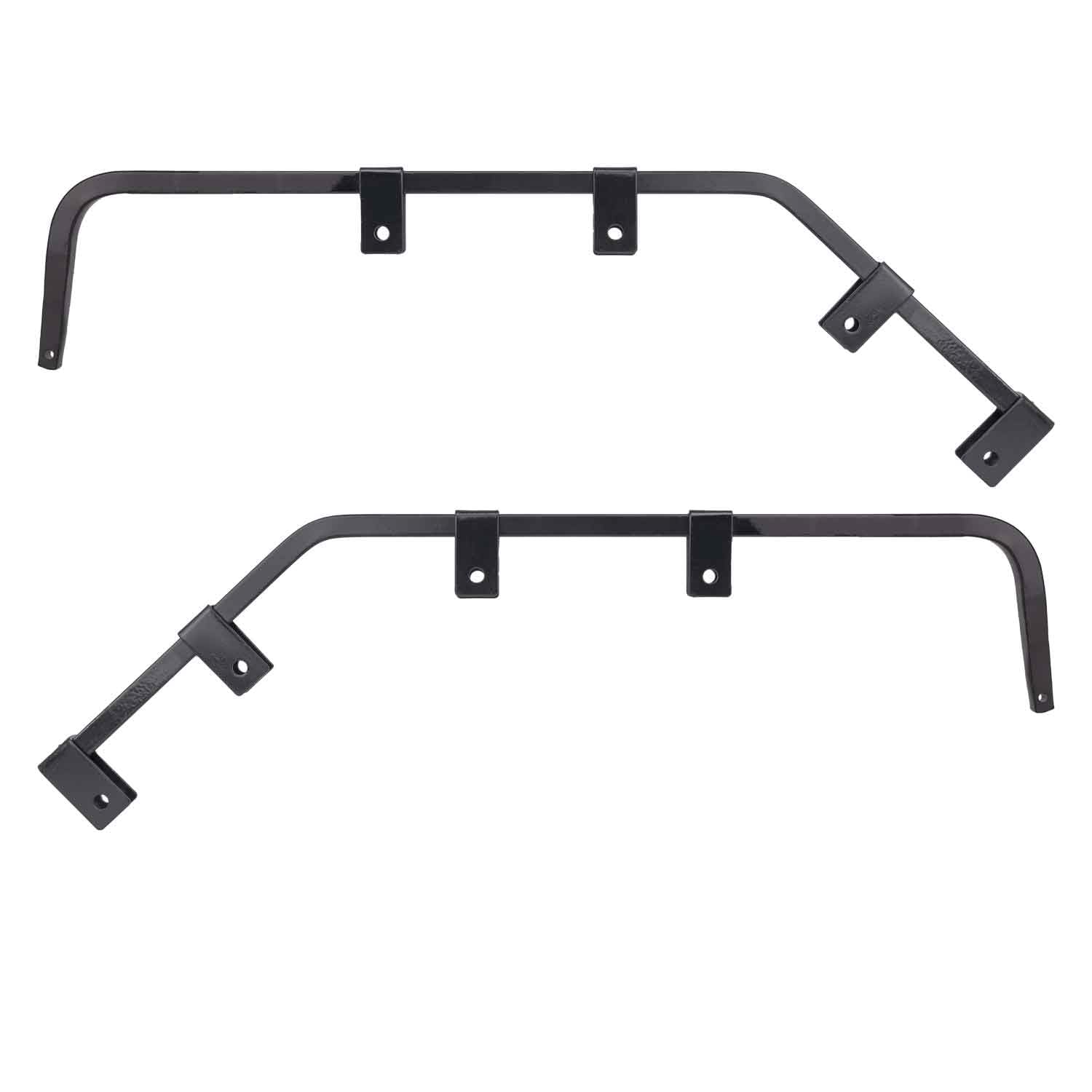 CHDT66 Angle Down Bar Type Truck Mud Flap Hangers Complete Kit, 3 Coiled, 0.640" Square Steel - Pack Of 1 Pair Hanger W/All Mounting Brackets-223109