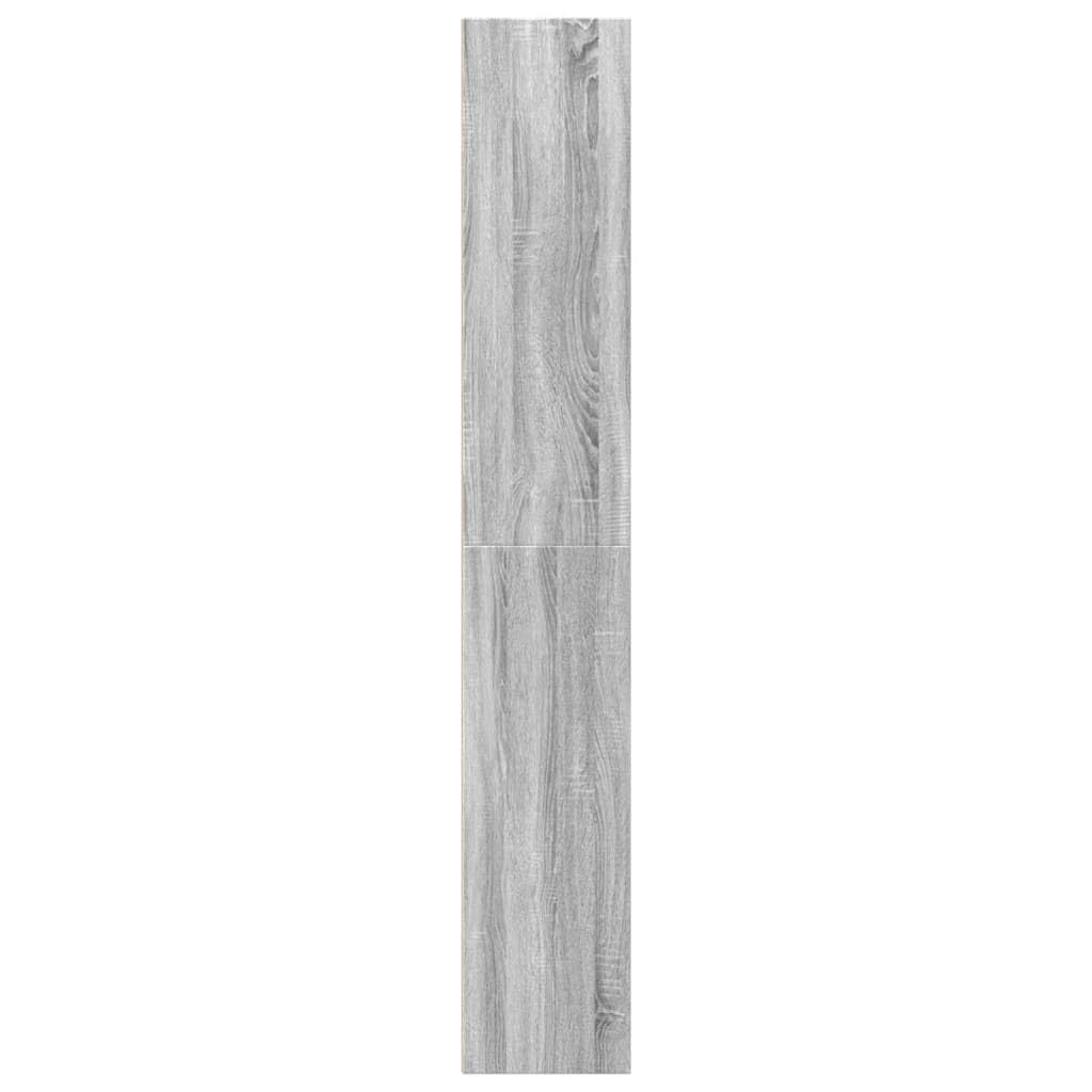 Libreria grigio Sonoma, 40 x 30 x 189 cm, in legno, per soggiorno, ufficio, corridoio, decorazione