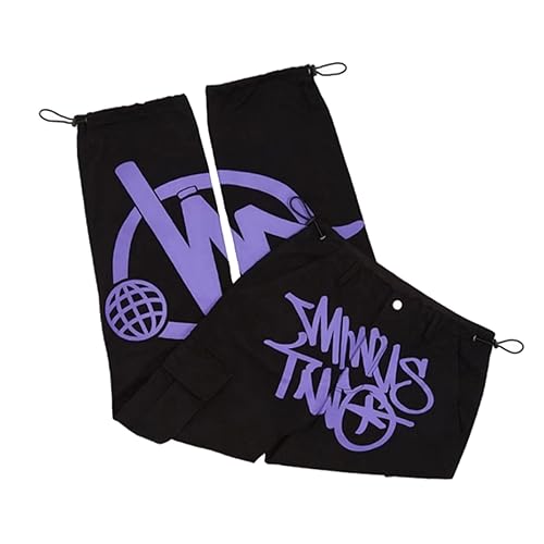 Minus Two Cargo Y2K Herren | Jogginghose Y2k Jeans Baggy | Hip-Hop Cargo...