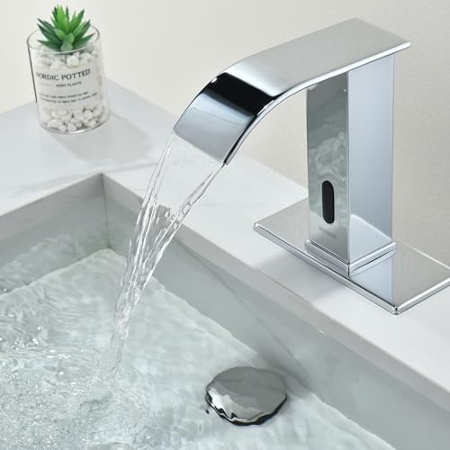 Grifo de baño sin contacto de acero inoxidable y sensor automático 7