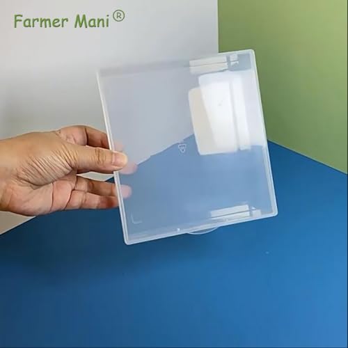 Image of Clear Polypropylene Rectangle Beads Storage Containers Box (5.87 x 6.34 x 1.5 inch) with Lid for Collecting Small Items, Beads, Game Pieces, Business Cards, Crafts Accessories