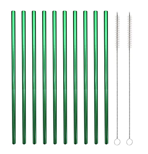 10 Pcs Stainless Steel Straws, Reusable Drinking...
