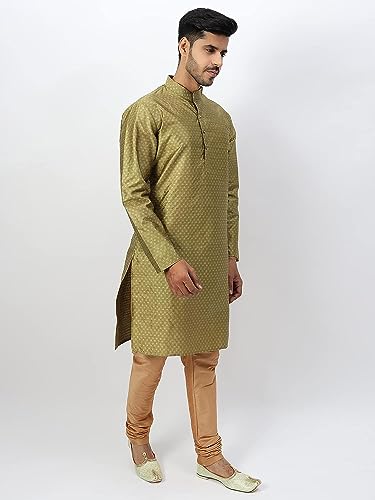 Image of Silk Blend Men's Kurta Pyjama Set /Kurta Pajama for Men