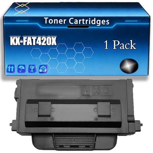KX-FAT420X Toner Cartridges Compatible for Panasonic KX-MB2230 KX-MB2270 KX-MB2515 KX-MB2545 KX-MB2575 Printers, with Chip, Bright Colors Clear Printing (1 Pack Black)
