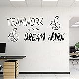Zdklfm69 Stickers Muraux Autocollant Mural Bureau Travail d'équipe Définition Bureau Mur Art Citations Décoration WL857 169x76cm