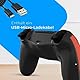 NK Wireless Controller für PS4 / PS3 / PC/Mobile - Wireless Controller mit Vibration, 6-Achsen-Erkennungsfunktion, LED-Licht, Touchpanel, Kopfhörerbuchse, inkl. Ladekabel - Orange