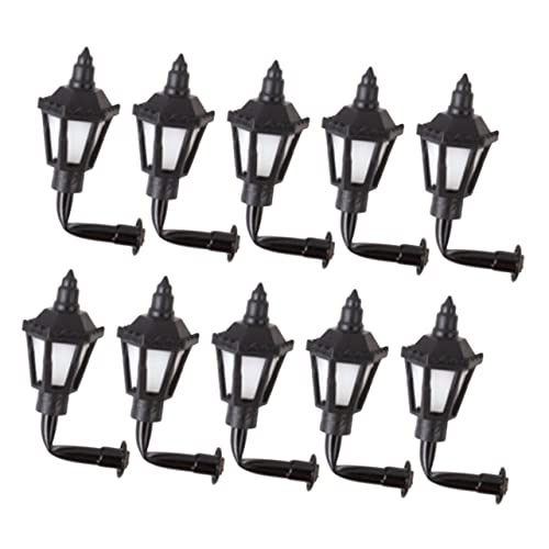 SUPVOX 10Pcs Miniature Wall Lamp Model Warm Light Adornment for DIY Sand Table for Mini House Decoration Compact Design for Creating Cozy Atmospheres