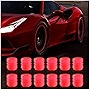 12Pcs Car Tire Valve Stem Caps,Tire Air Caps Cover-Luminous Valve Cap Dust Proof Covers Car Decoration Accessories ,Universal Tire Valve Stem Caps for Cars SUVs Trucks Motorcycles Bicycles (Red)…