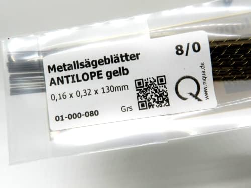 Antilope Jewelers Saw Blades #8/0 Jewelry Making Pack of 144 pcs. Made in German