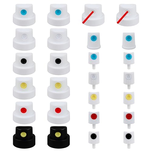 AOQIVIS Universal Spray Paint Caps for Female Cans - Spray Can Nozzle - Adapter Replacement Spray Paint Nozzles Spray Paint Tips - Pack of 26