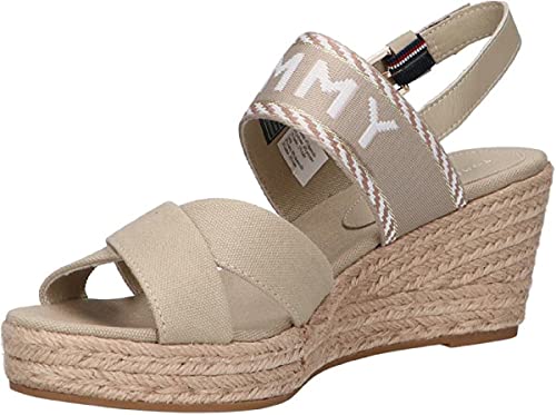 Tommy Hilfiger Damen Wedge Espadrilles Seasonal Webbing Mid Wedge...