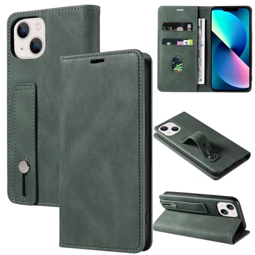 GoodcAcy Funda para Huawei Nova 7, Carcasa Libro con Tapa de Cuero Piel Billetera con Kickstand, Hebilla Magnetica, Ranuras para Tarjetas Carcasa Fundas (Lago Verde)
