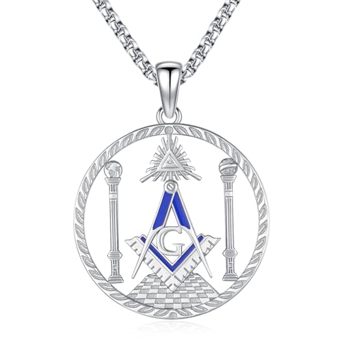 Viking Valknut Necklace for Men Women - 925 Sterling Silver Pendant Runes Amulet Vegvisir Jewelry