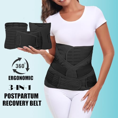 3 in 1 Postpartum Belly Support Recovery Wrap – Postpartum Belly Band - Abdominal Binder - Post Partum Waist Binder2