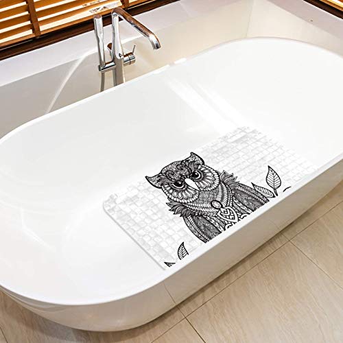 Alfombrilla de ducha con orificios de drenaje y ventosas para bañeras pequeñas 6