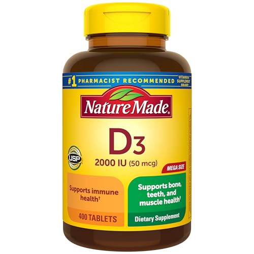 Nature Made Vitamin D3 2000 IU (50 mcg), Vitamin D...
