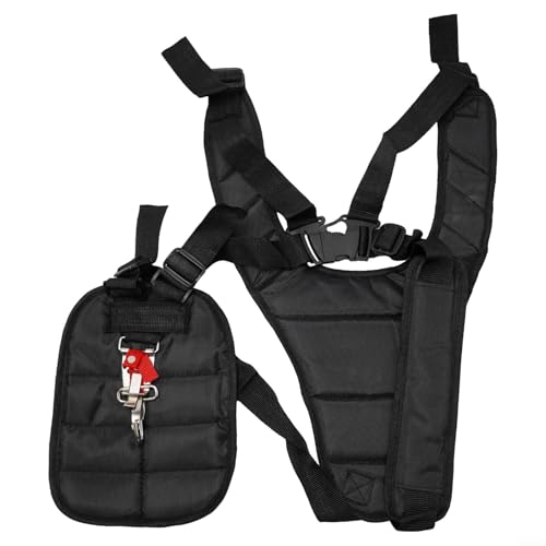 Zeroupshop Correa de hombro para recortadora, arnés, correa de arnés de hombro doble, para desbrozadoras Características de reducción de fatiga
