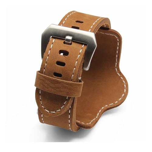 [X] 20mm 22mm 24mm 26mm iJtuXbgEHb`XgbvU[EHb`ohubNuEX^CxgY(Brown silver buckle-01,22mm)