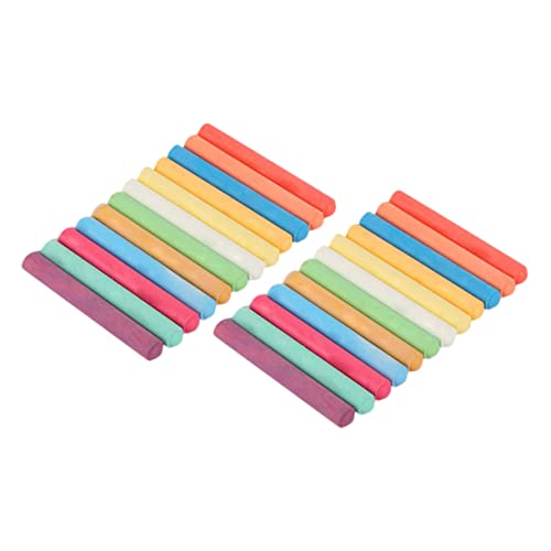 BESPORTBLE 2 Boxes Water Soluble Chalk Portable Dust Colored Chalk for Teaching Creative Use Washable for Art Projects Classroom Activities