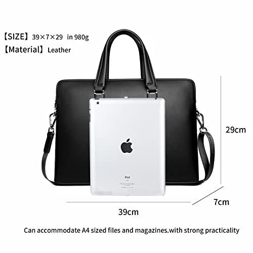 FSD.WG]Business Bag Leather Briefcase Shoulder Laptop Business Bag for Men4