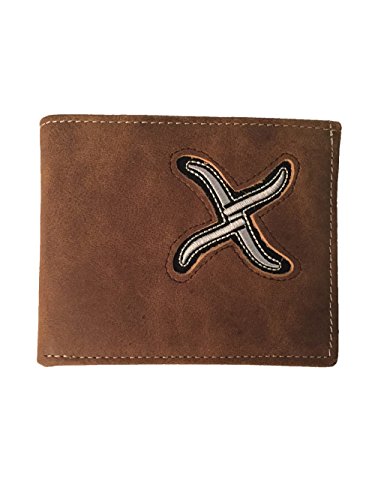 Twisted X Brown Leather Bi-fold Wallet With Twisted X Imprinted Logo