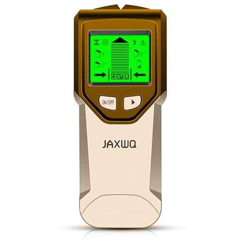 Stud Finder Wall Scanner - 5 in 1 Stud Finder Tool with Smart Chip LCD Display, Stud Detector for the Center and Edge of Wood, AC Wire, Joist, Metal Pipe (Silver Grey)