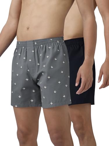 Image of XYXX Men's Remix Regular Fit Cotton Printed Boxer with Dual Pocket & No Marks Waistband (Pack of 2)