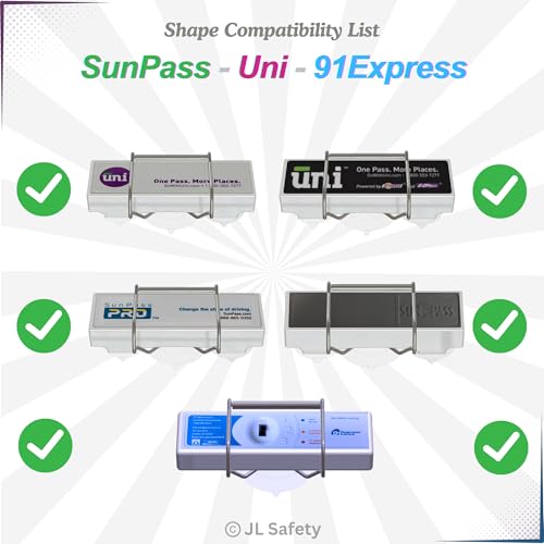 EZ Pass Holder - Indestructible Toll Pass Holder for EZ-Pass, I Pass, FasTrak, SunPass & SunPass Pro, Uni, NC QuickPass, EPass Xtra, 91 Express Lanes & more - Made in USA
