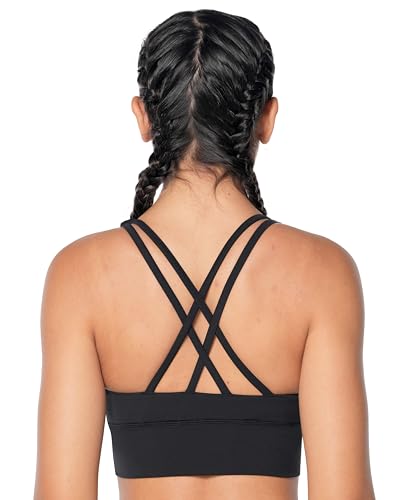 Sunzel Sunzfly Sports Bra for Women, Scoop Neck Crisscross Back Padded Low Impact Bras Tops for Workout Yoga Gym4