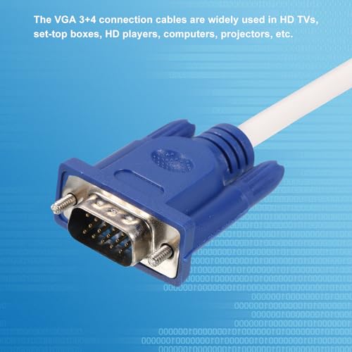 Cable VGA a VGA de 10 m macho a macho cable de video conector pc a pantalla y proyector 4