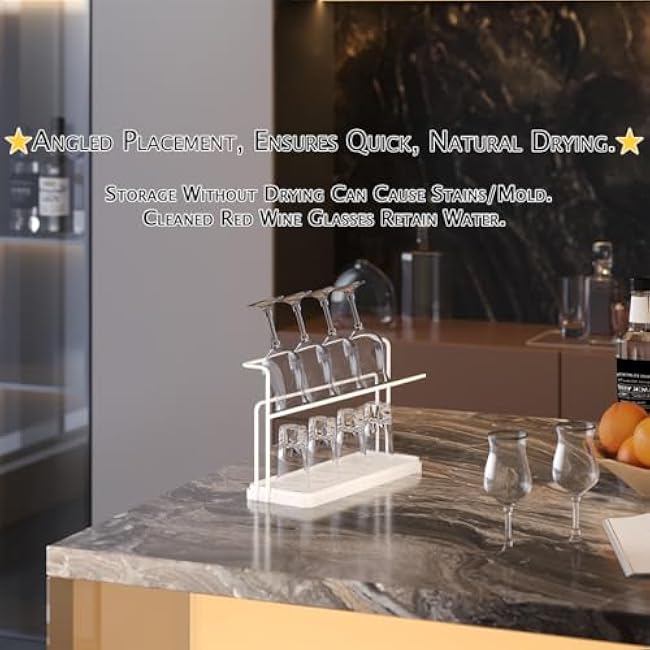 Protects Cups from Water Marks: The Drain Tray Effectively drains Water Away from Cups, preventing Water Stains and Preserving Their lifespan (White)