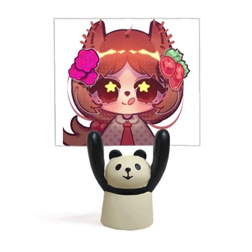 Support pour mémo écureuil rose motif panda en résine pour bureau