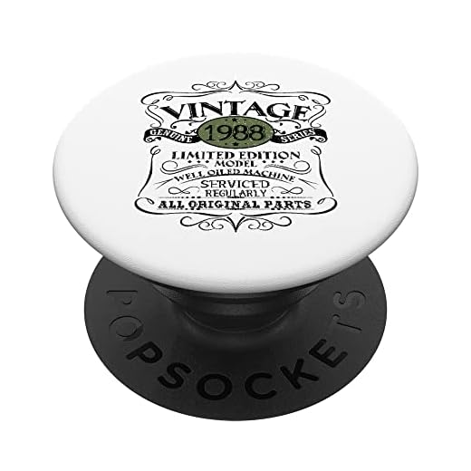 Vintage 1988 34 cumpleaños regalo hombres mujeres diseño original PopSockets PopGrip Intercambiable