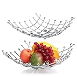 ÉLÉMENT DÉCORATIF MODERNE : Grâce à son design unique chromé, le panier sert non seulement d'objet de rangement pratique, mais aussi d'élément élégant qui attire le regard dans les salons, les salles à manger ou les bureaux !