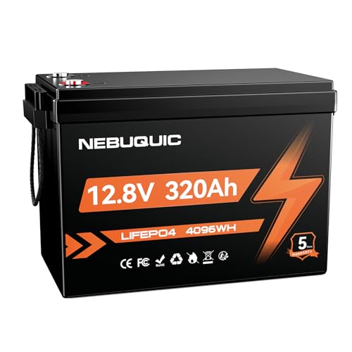 Image of 12V 320Ah LiFePO4 Lithium Battery, 12 Volt 300Ah+ Lithium Batteries with 200A BMS, EV Grade A+ Battery Cells, Low-Temp Protection, Deep Cycle Battery for RV, Truck, Kayak, Solar, Camper