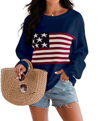 Dressmine Navy Blue Sweater Women Trendy American...