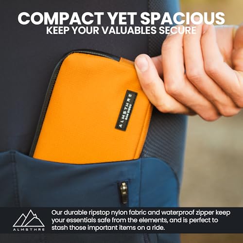 Ride Wallet 7”x4” | Waterproof Cycling Wallet for Phone, Cards & Essentials | Durable Ripstop Nylon – Fits Most Phones & Passports | Secure Storage for Biking & Travel4