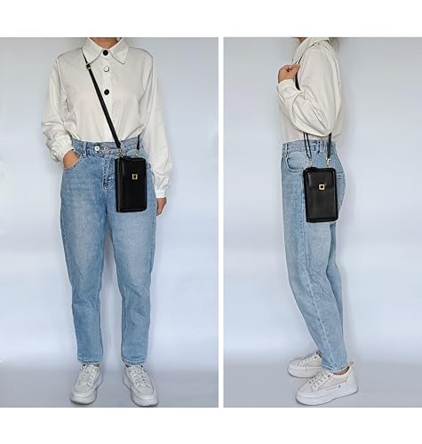 Image of PORT&LOTUS Crossbody Bags for Women Cell Phone Purse Wallet Ladies Small Women's Handbags PU Leather Shoulder Card Holder