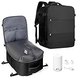 Mochila de viagem coowoz unissex, grande, mala de mão, mochila para trilha, Preto, Large