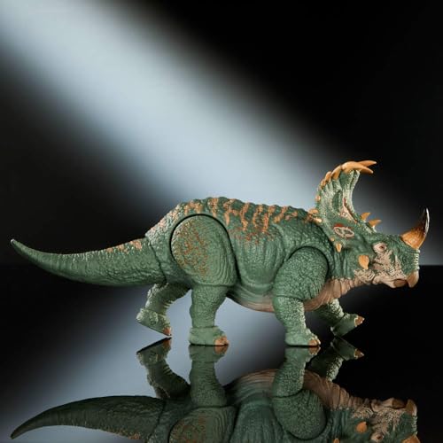 Image of Mattel Jurassic World Hammond Collection Sinoceratops Deluxe Articulated Action Figure Large Size, Posable Tail